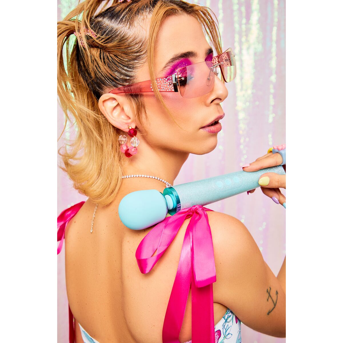 Vibrator Le Wand All That Glimmers Set Pastelblauw